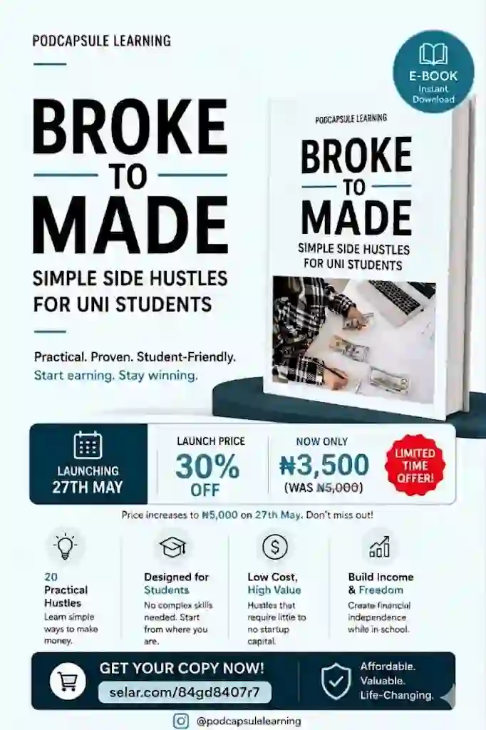 Broke to made: 20 simple side hustle for uni students