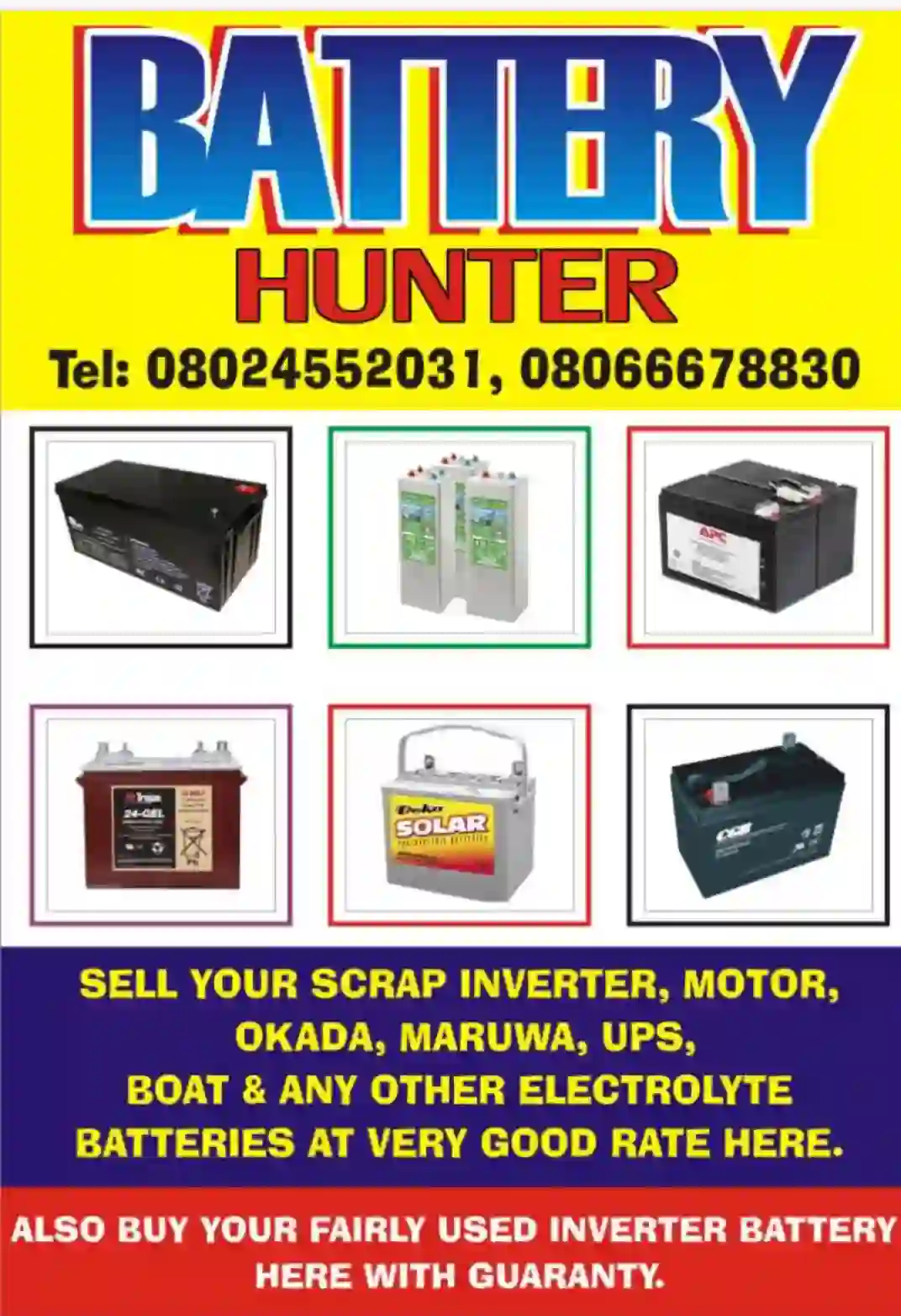 Scrap Batteries Buyer