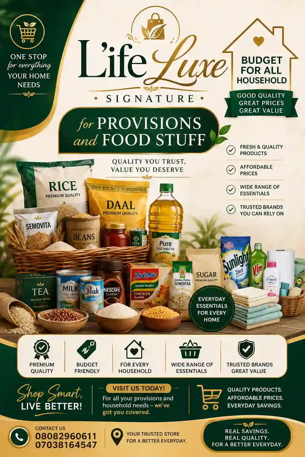 foodstuffs and provisions